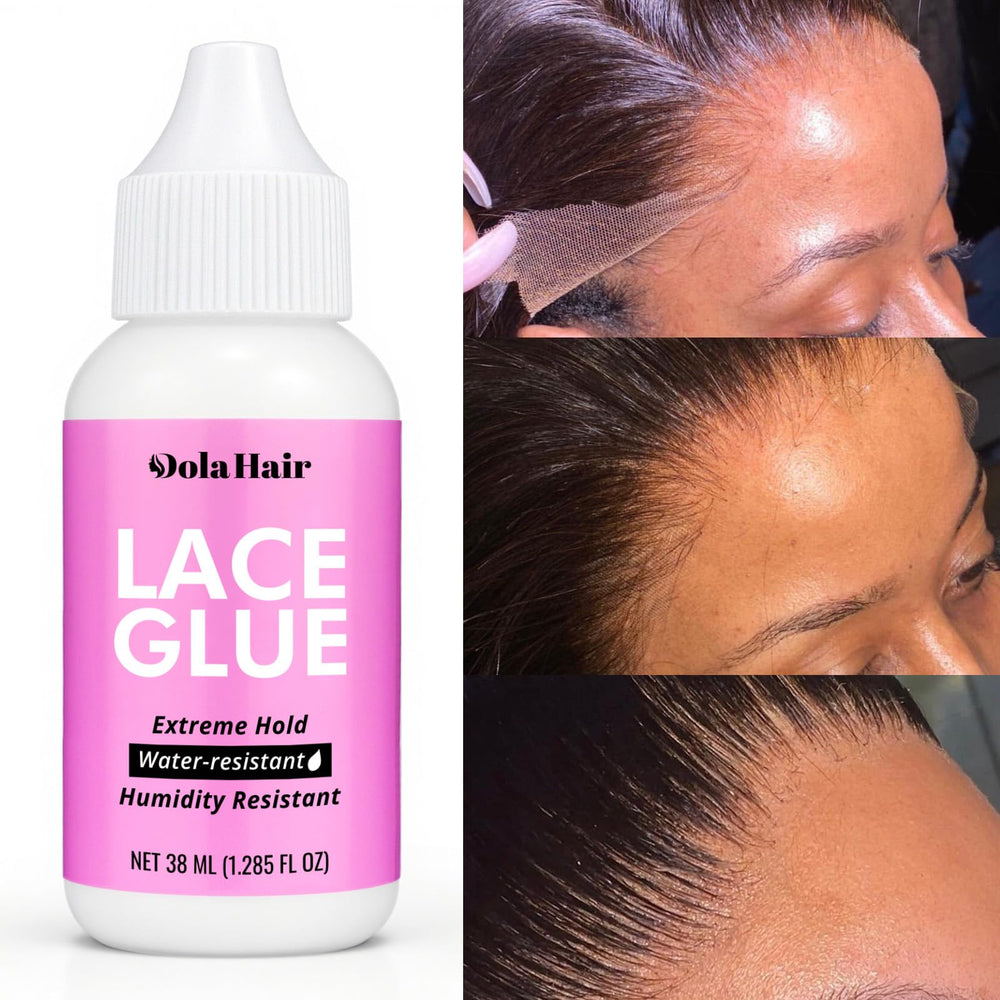 Dolahair glue remover bottle for safe, gentle wig cleanup.
