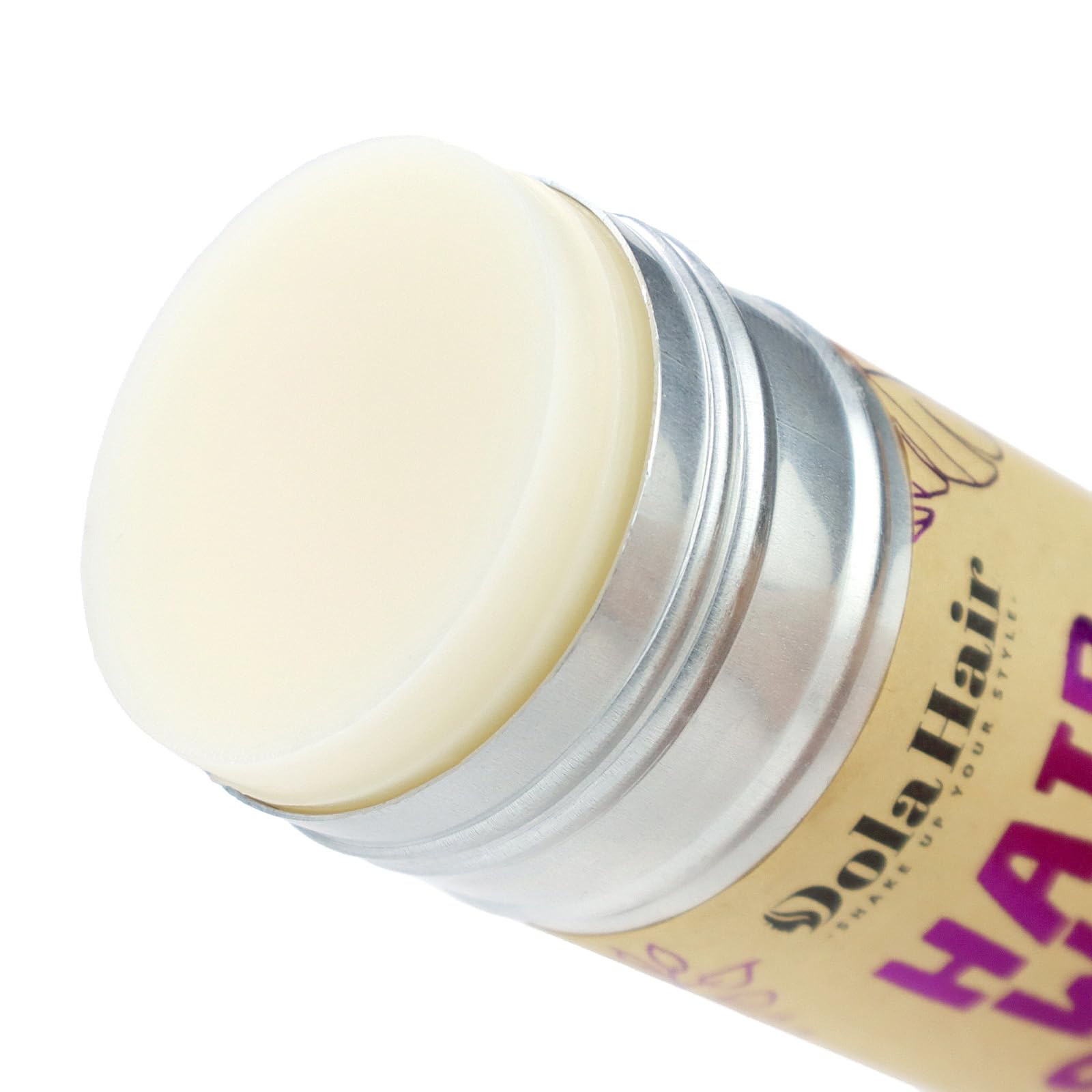 Dolahair Wax Stick applies directly for mess-free styling