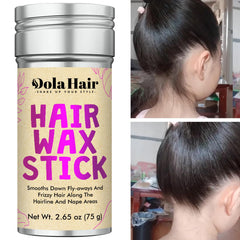 Dolahair Wax Stick creates a sleek bun look with secure style