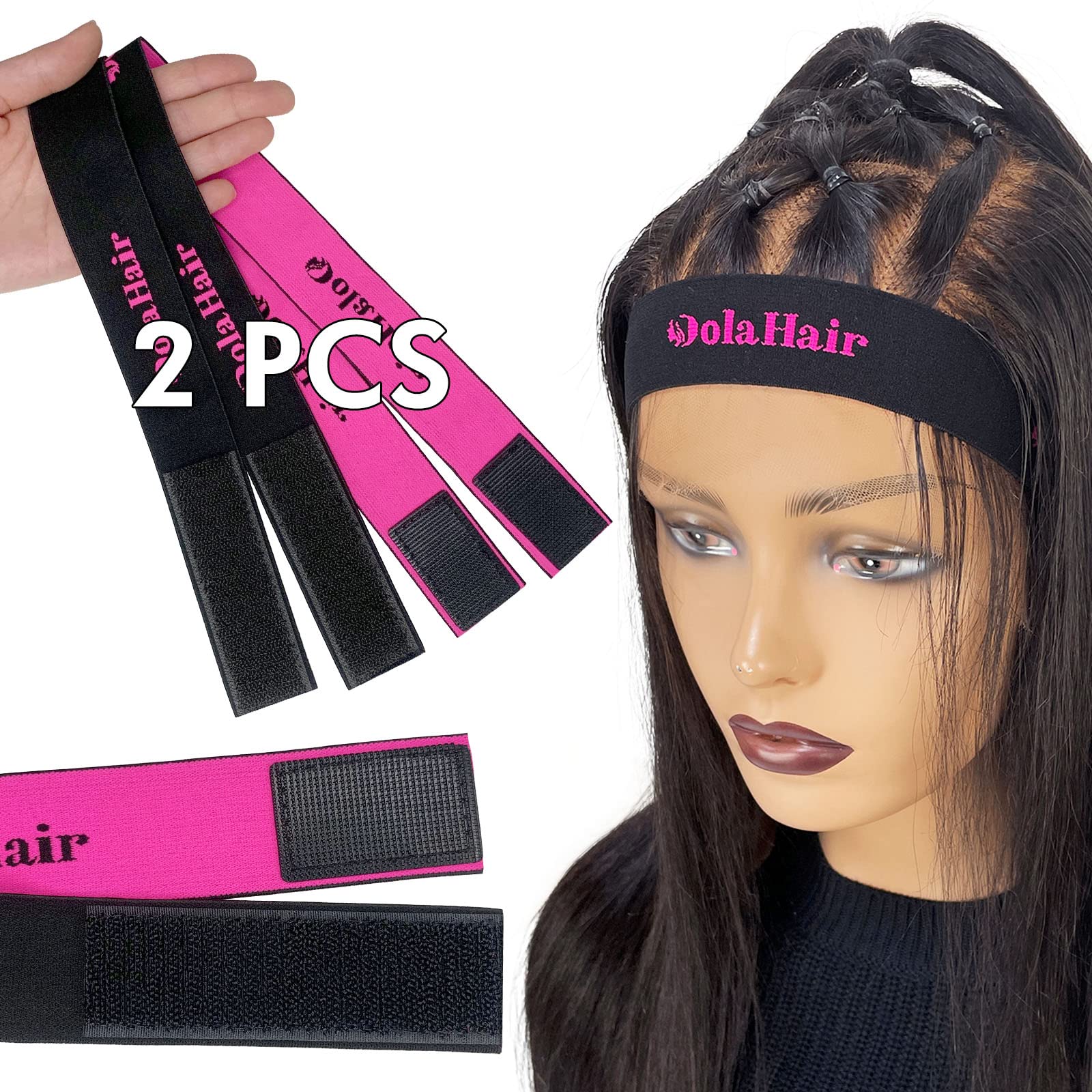 Dolahair invisible bonding dries clear for discreet wig attachment.