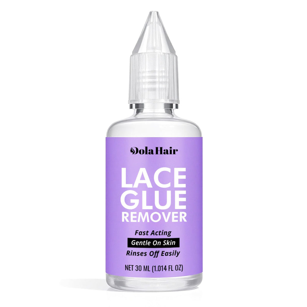 Dolahair Lace Glue Remover bottle pours, ready for precise bond treatment