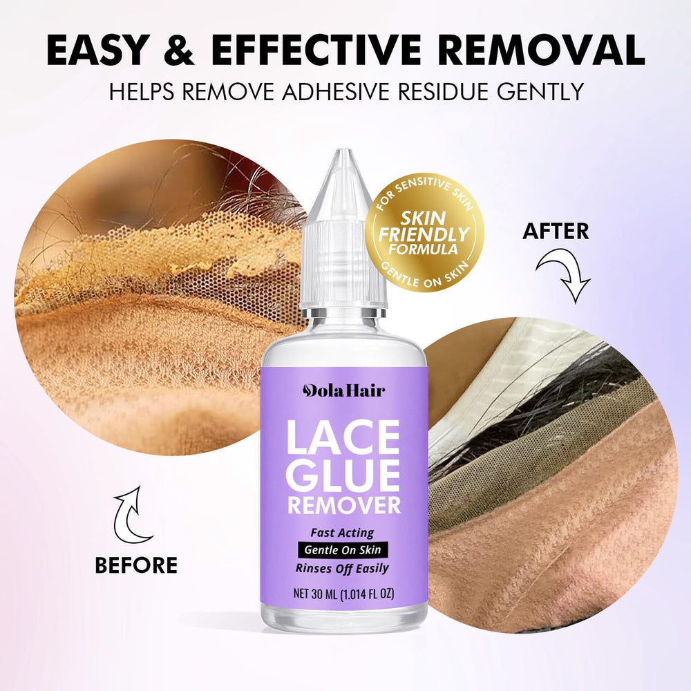 Dolahair Lace Glue Remover eases wig adhesive removal during lace wig detachment