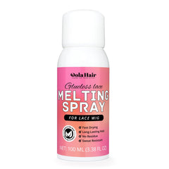 Dolahair lace melt spray demonstrates invisible hold for seamless lace edges