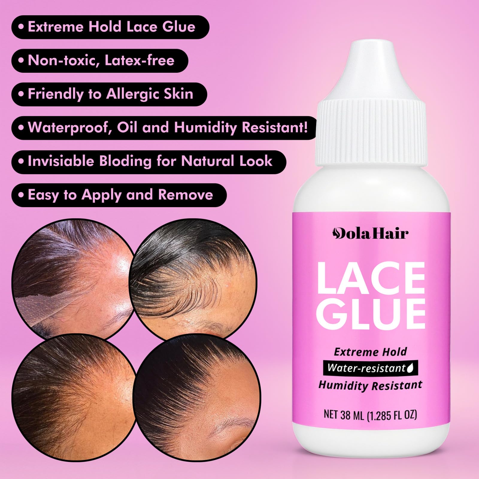 Dolahair lace melting band supports seamless wig installation.