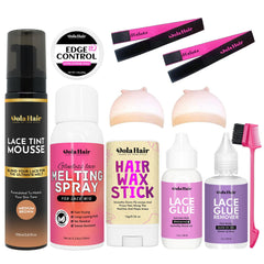 Dolahair Lace Tint Mousse applied for subtle lace-to-skin blending.
