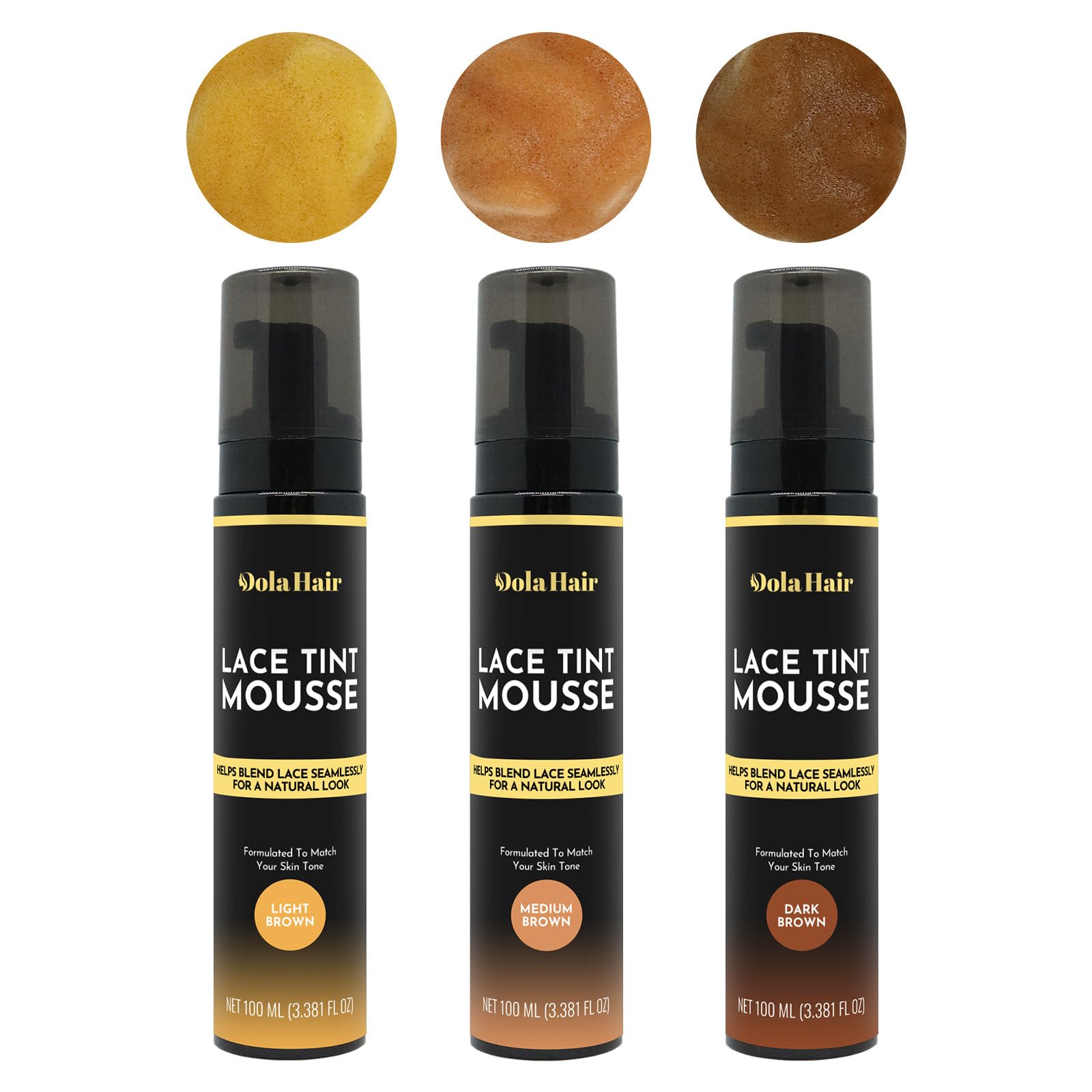 Dolahair shade matching option medium brown for balanced tones