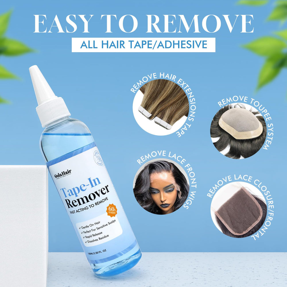 Dolahair skin-safe formula label highlighting gentle, skin-friendly adhesive solution.
