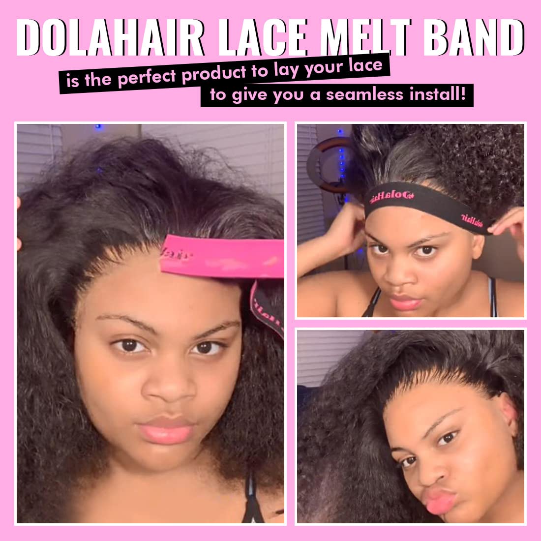 Dolahair skin-tone blend application demonstrates natural transition.