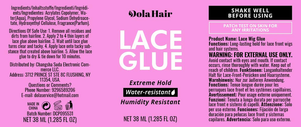 Cool dry storage guidance to preserve Dolahair adhesive quality