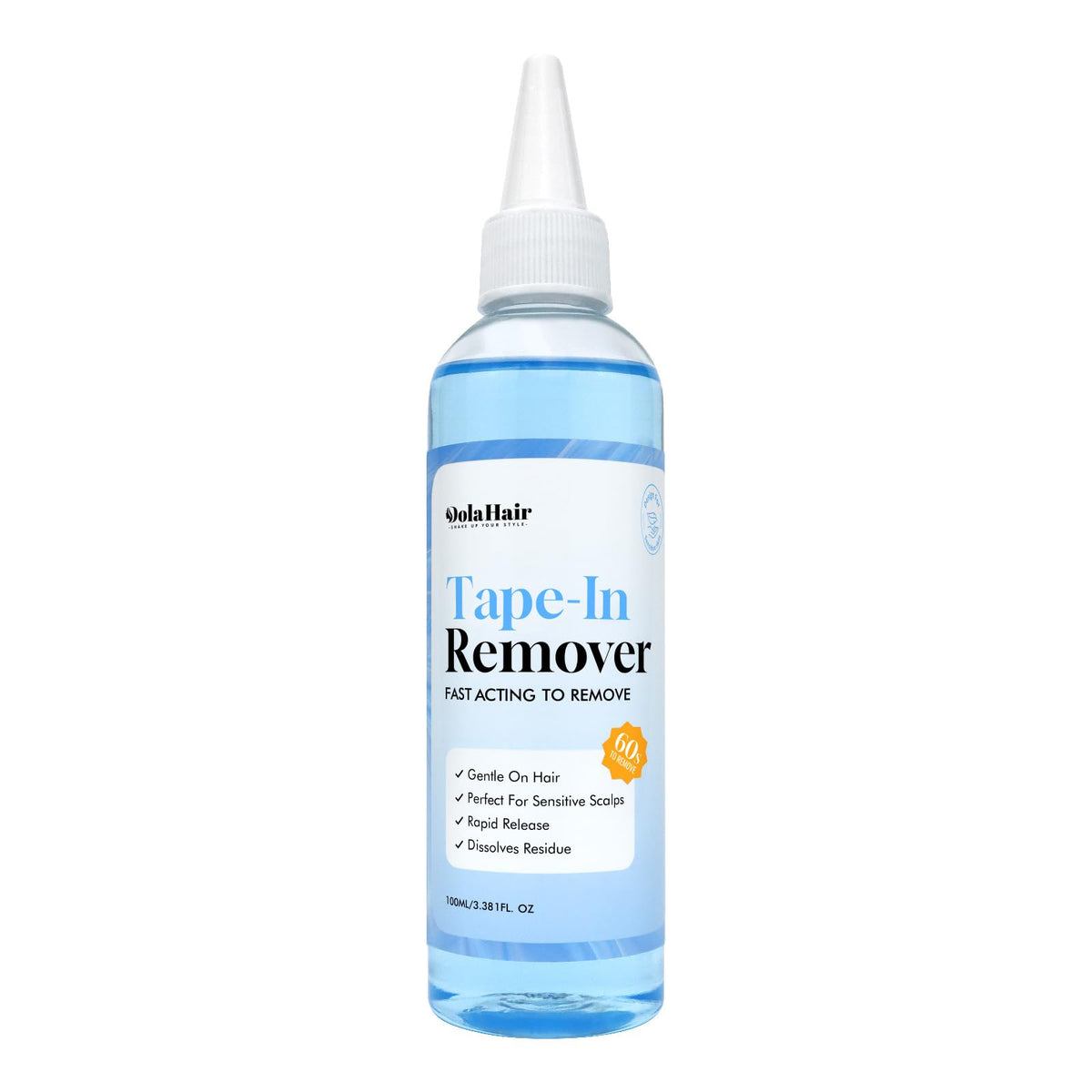 Dolahair Tape-in Remover spray bottle close-up for residue-free removal.