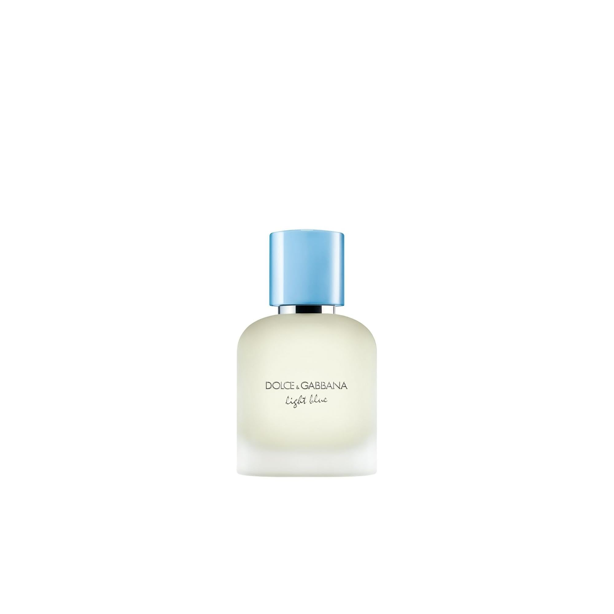 Dolce&Gabbana Light Blue Pour Homme bottle front, perfect for daytime wear on sunny summer days.