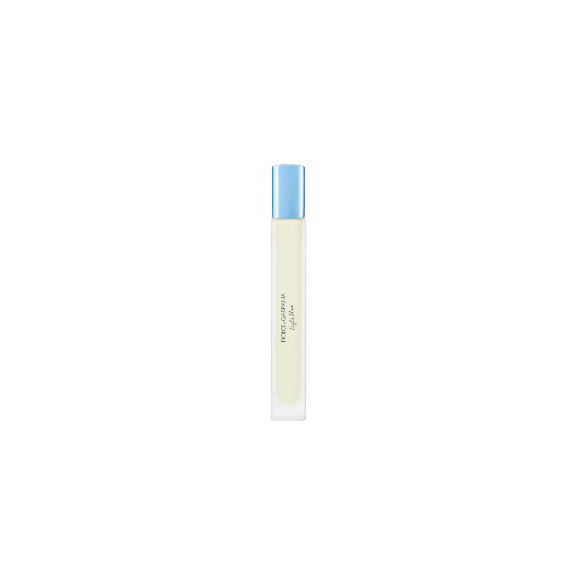 Dolce & Gabbana Light Blue travel spray bottle, front view for on-the-go freshness.