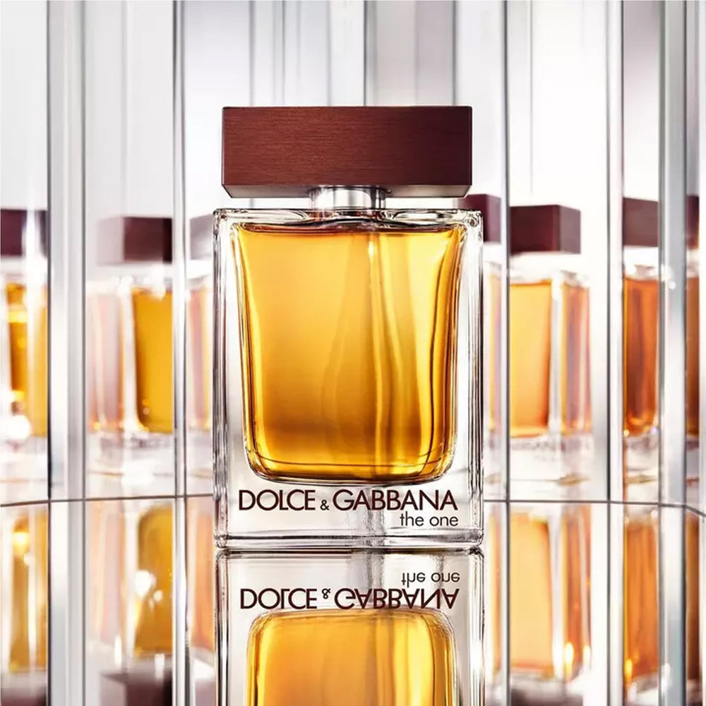 Dolce and Gabbana The One Men EDT bottle scene implies confidence and sophistication for daytime wear