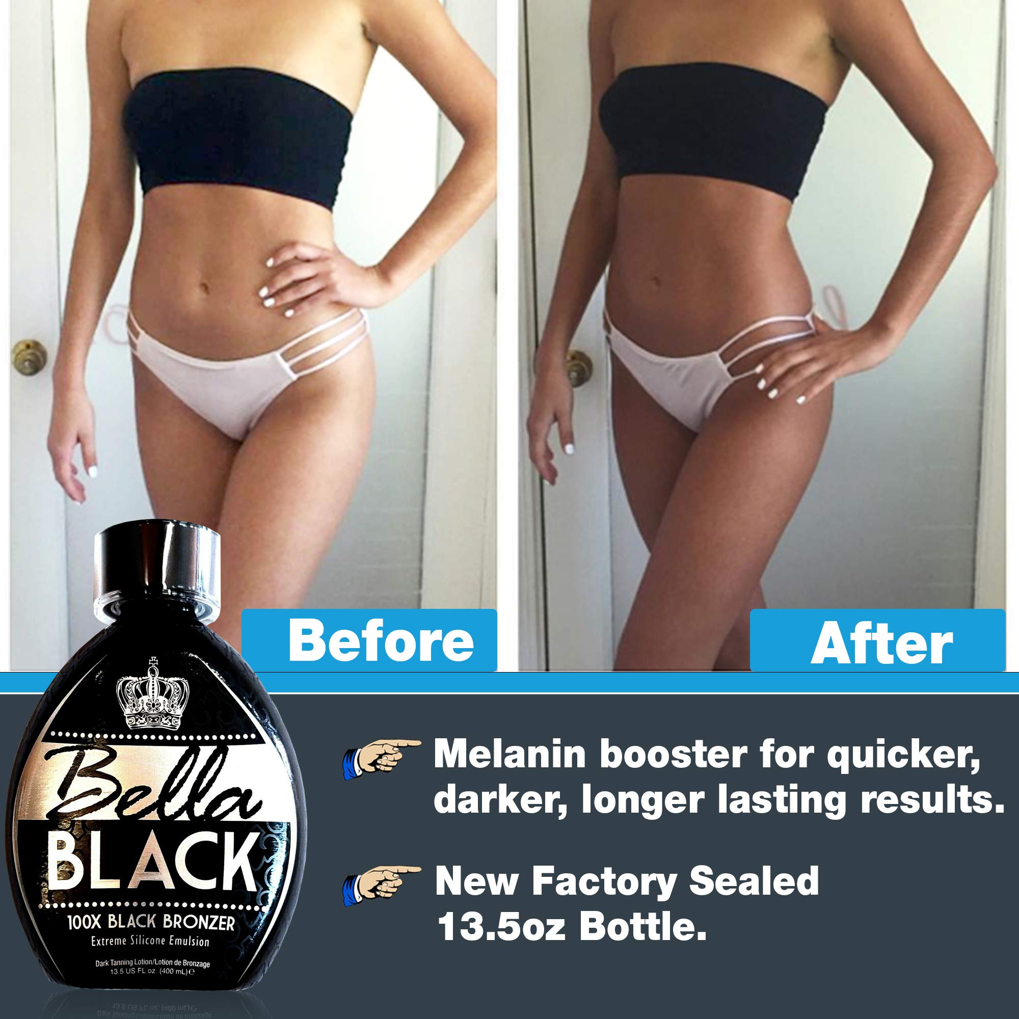 Dolce Vita Bella Black 100X emulsión de silicona para hidratar y suavizar la piel.