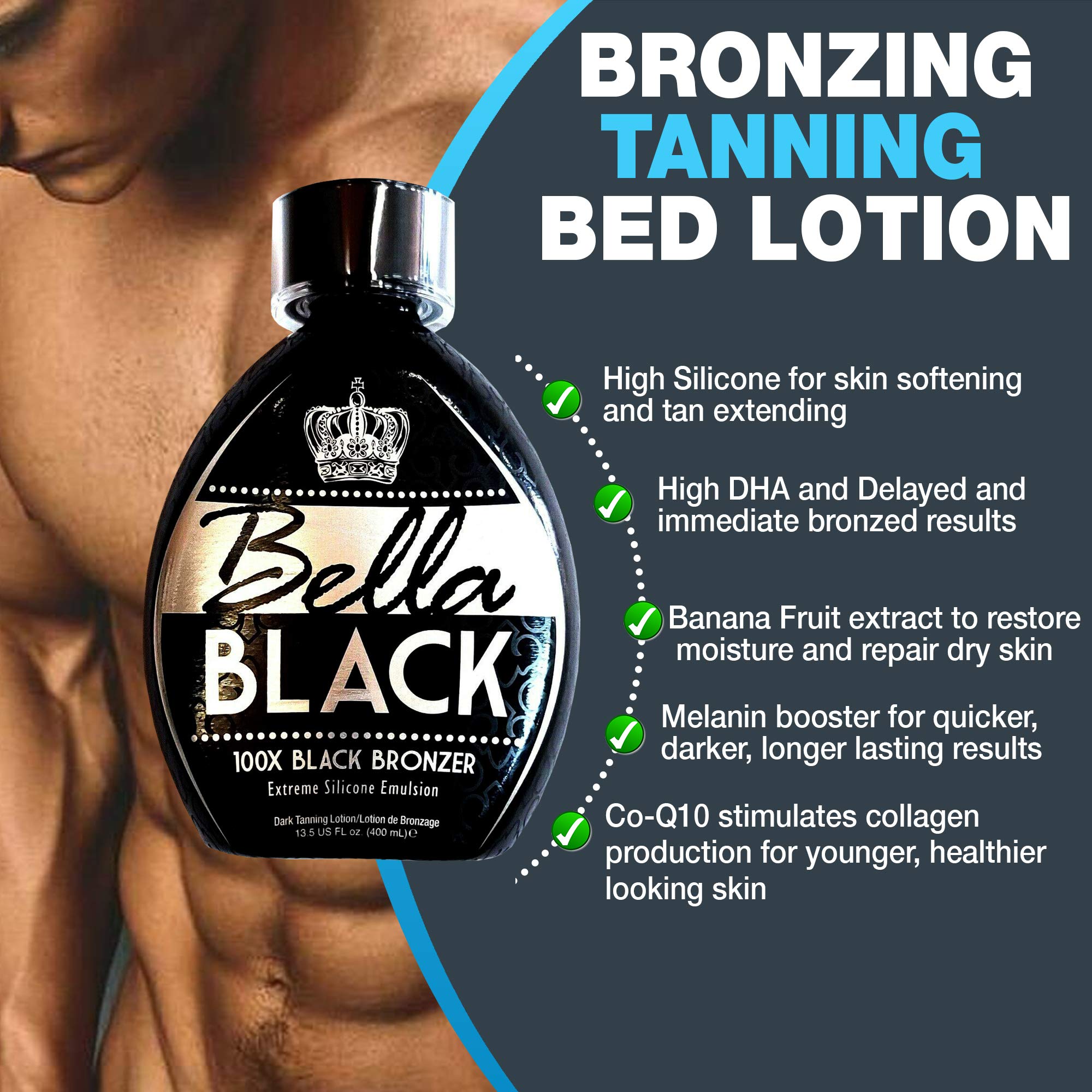 Dolce Vita Bella Black 100X extracto de banana para nutrición de la piel.
