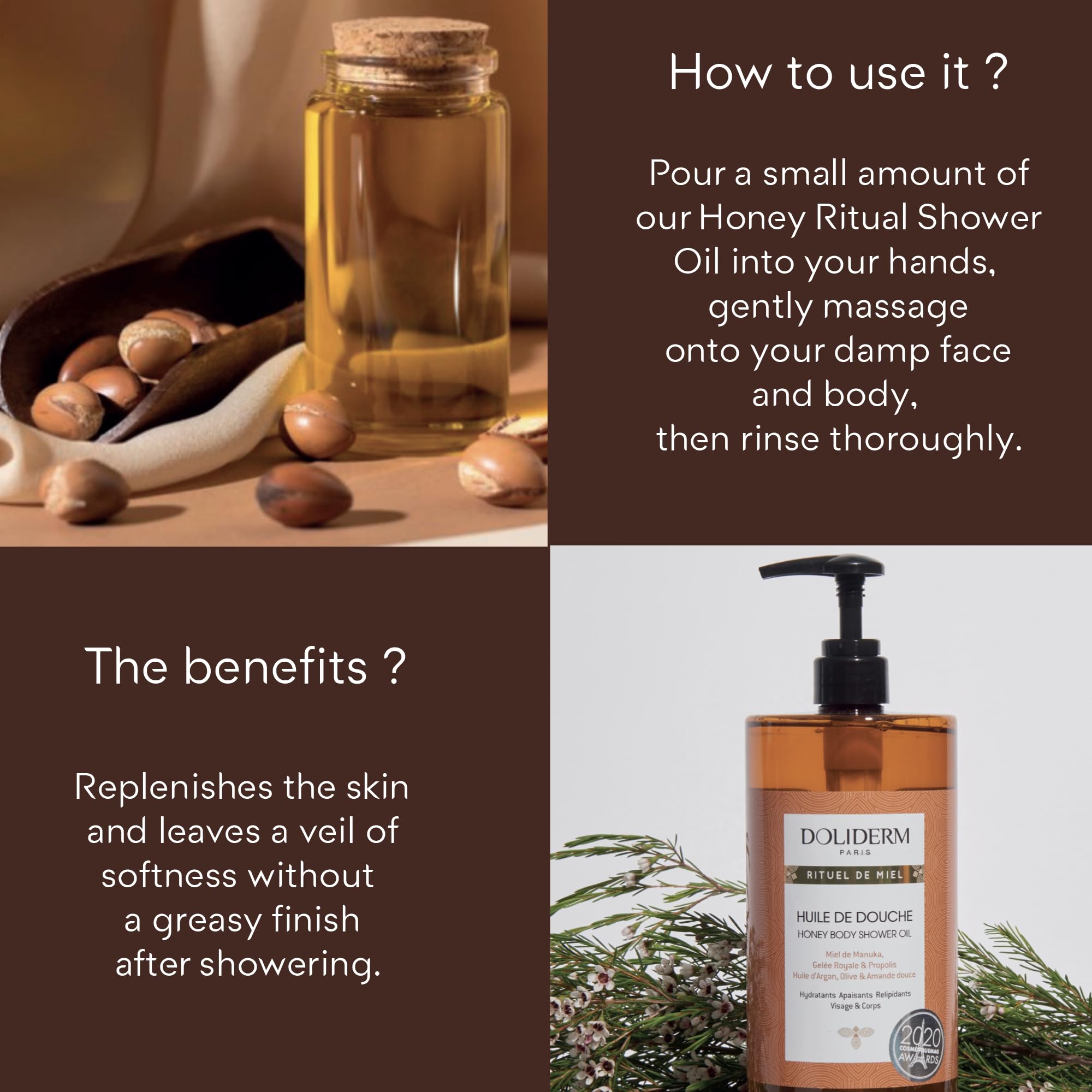 Doliderm Paris Rituel de Miel range image signals a complete nourishing routine.