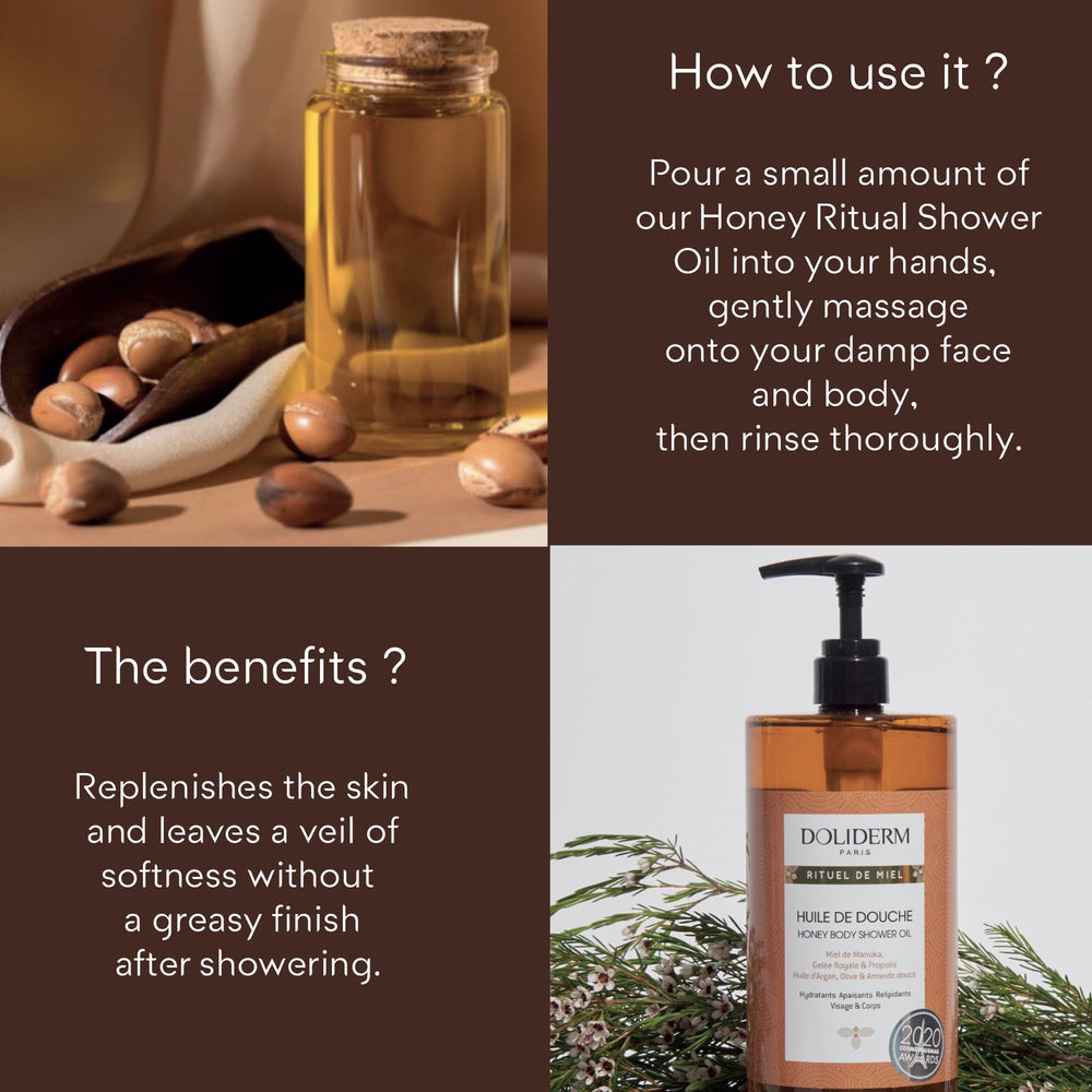 Doliderm Paris Rituel de Miel range image signals a complete nourishing routine.