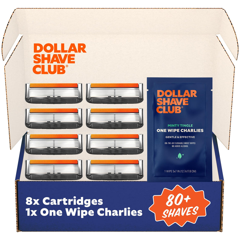 Dollar Shave Club six-blade refill pack for a close shave