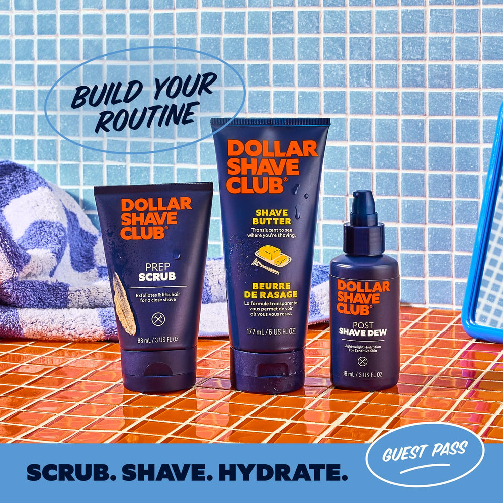 Dollar Shave Club Guest Pass Shave Set travel-ready kit keeps your shave on point.