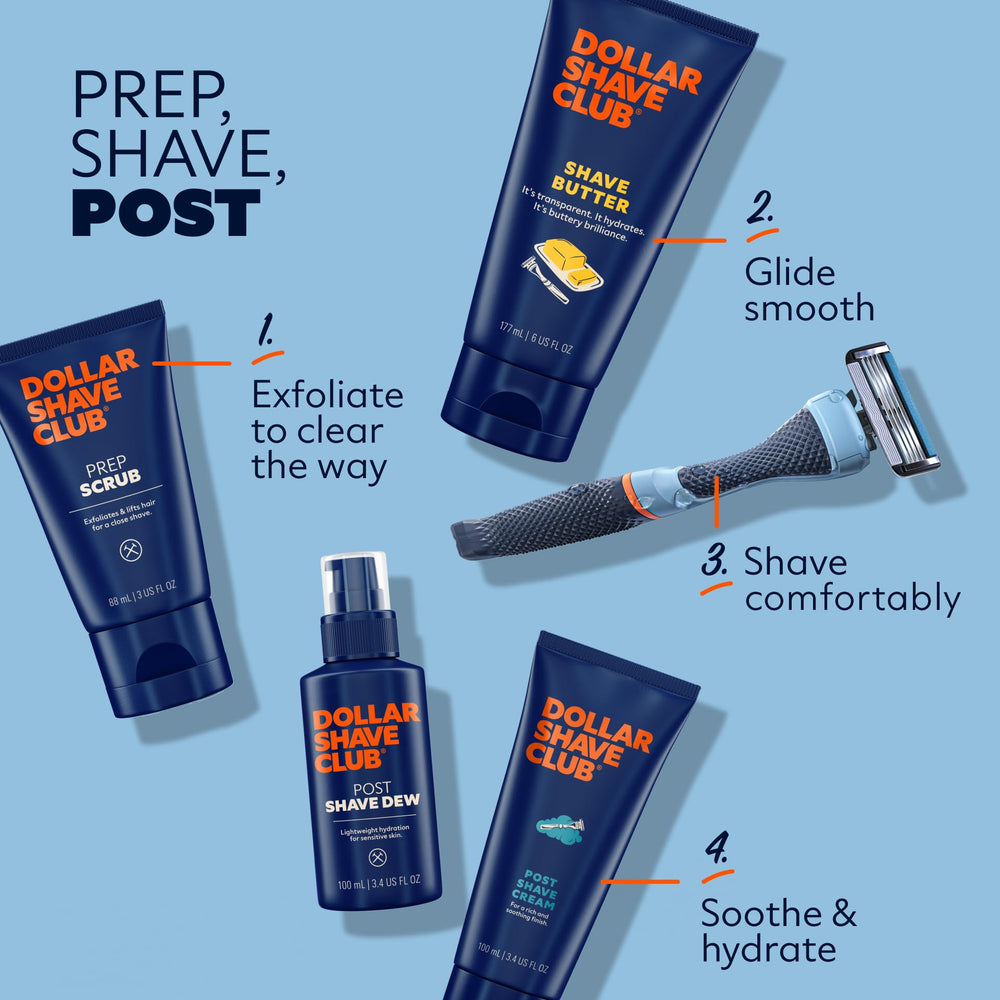 Dollar Shave Club Post Shave Dew ingredients blend focus on aloe oat prickly pear