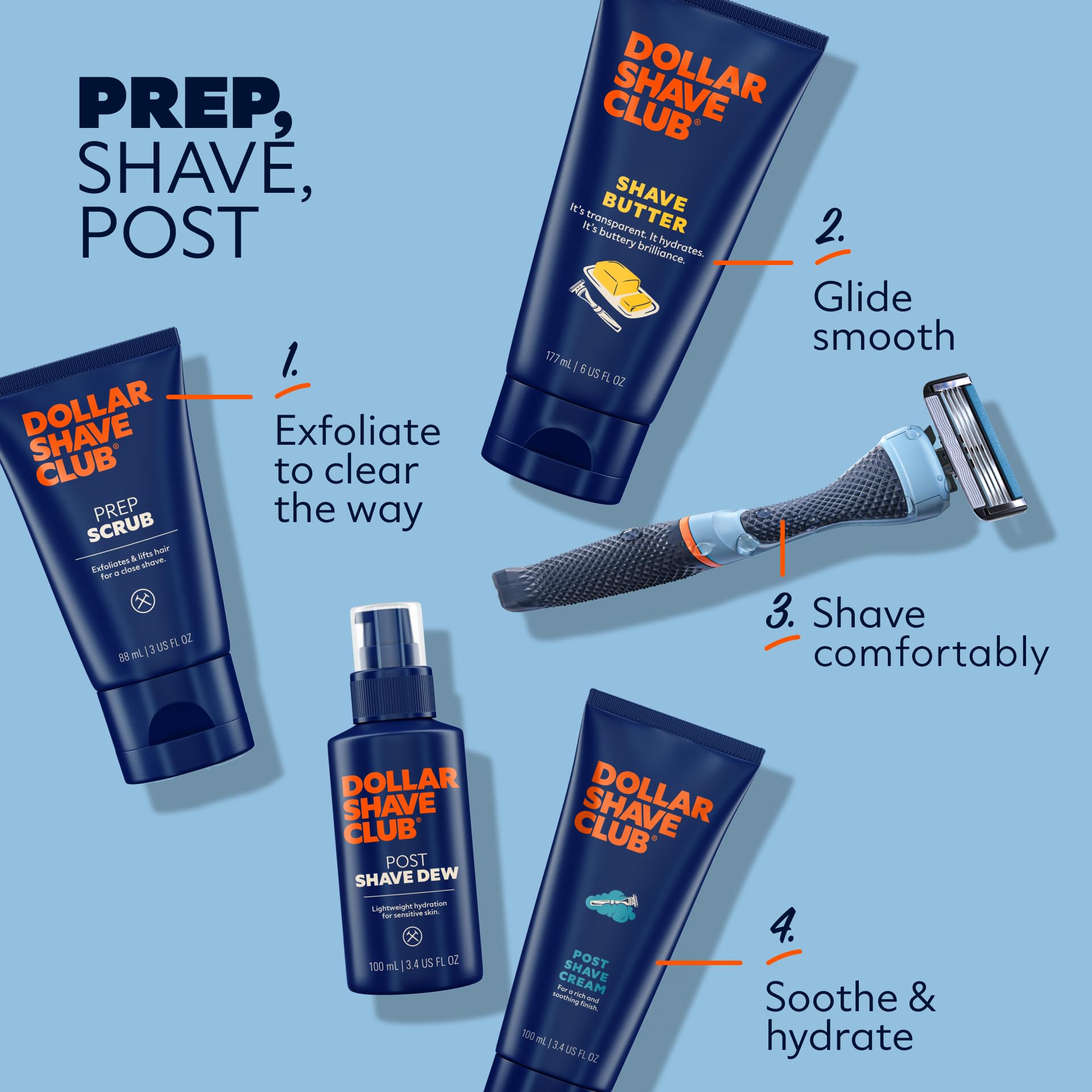 Espuma suave de Prep Scrub lista para enjuague y limpieza