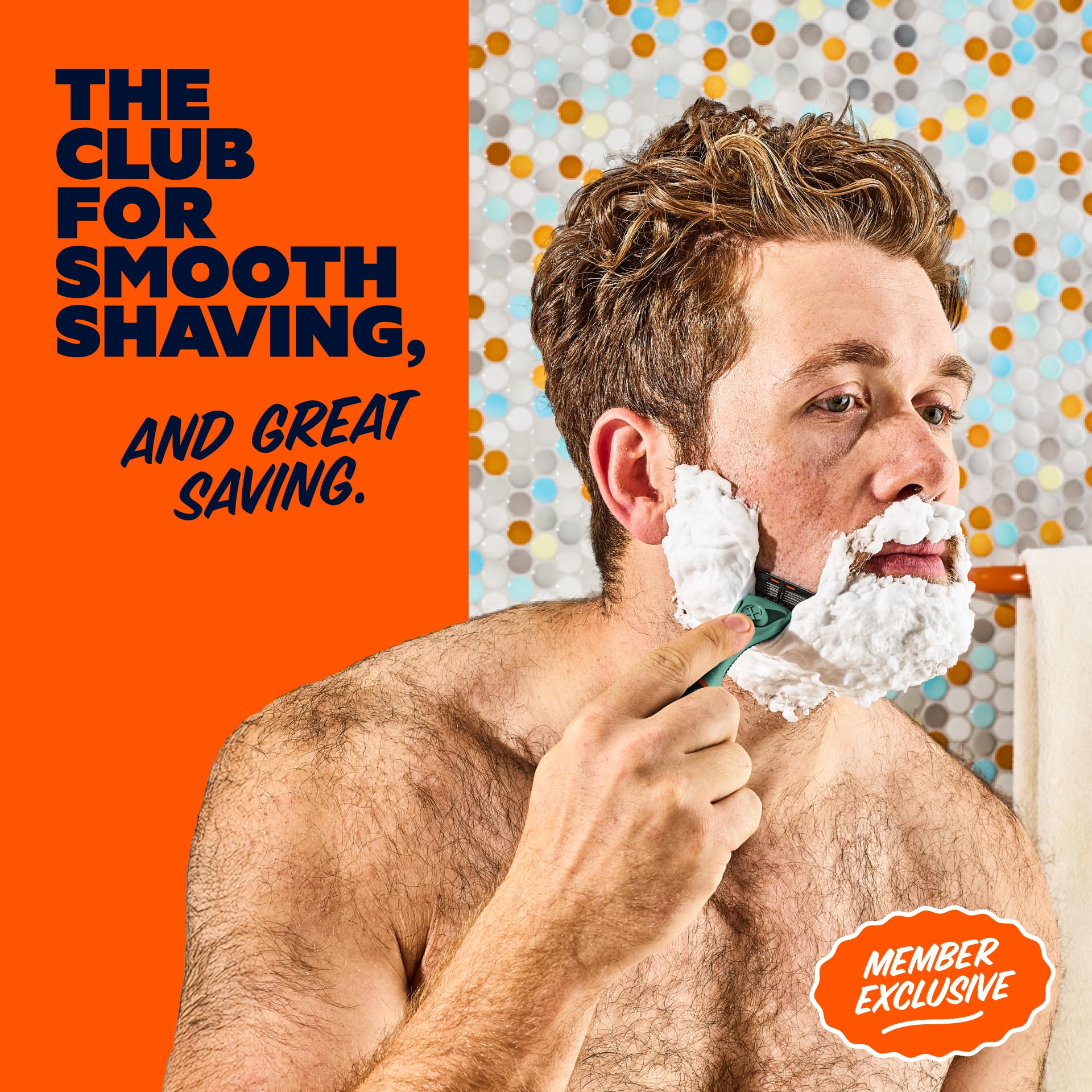 Dollar Shave Club shave butter 3oz shows translucent cream for precise navigation.