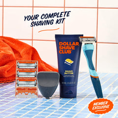 Dollar Shave Club shave butter lets you see where you shave for precision