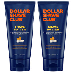 Dollar Shave Club Shave Butter jar shown for precise, see-where-you-shave experience.