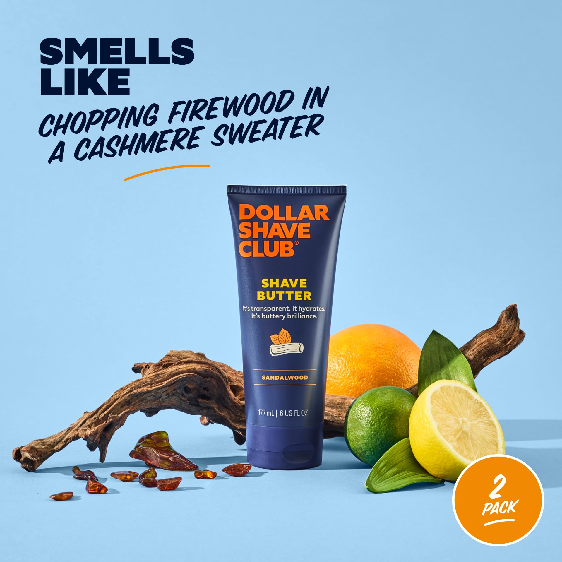 Dollar Shave Club Shave Butter 2-pack highlights value and long-lasting lubrication.