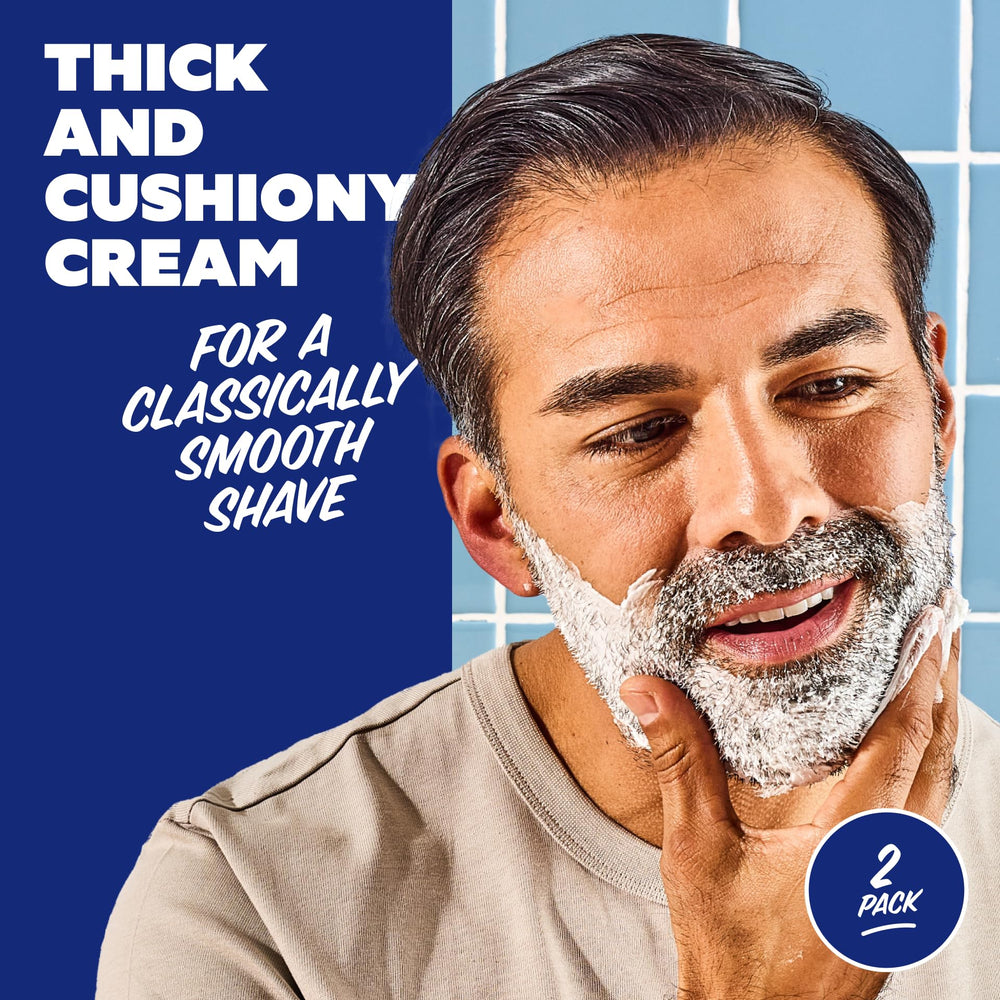 Dollar Shave Club shave cream demonstrates hydrating formula for comfortable shave.