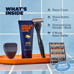 Dollar Shave Club six-blade refills pack offers a smoother shave