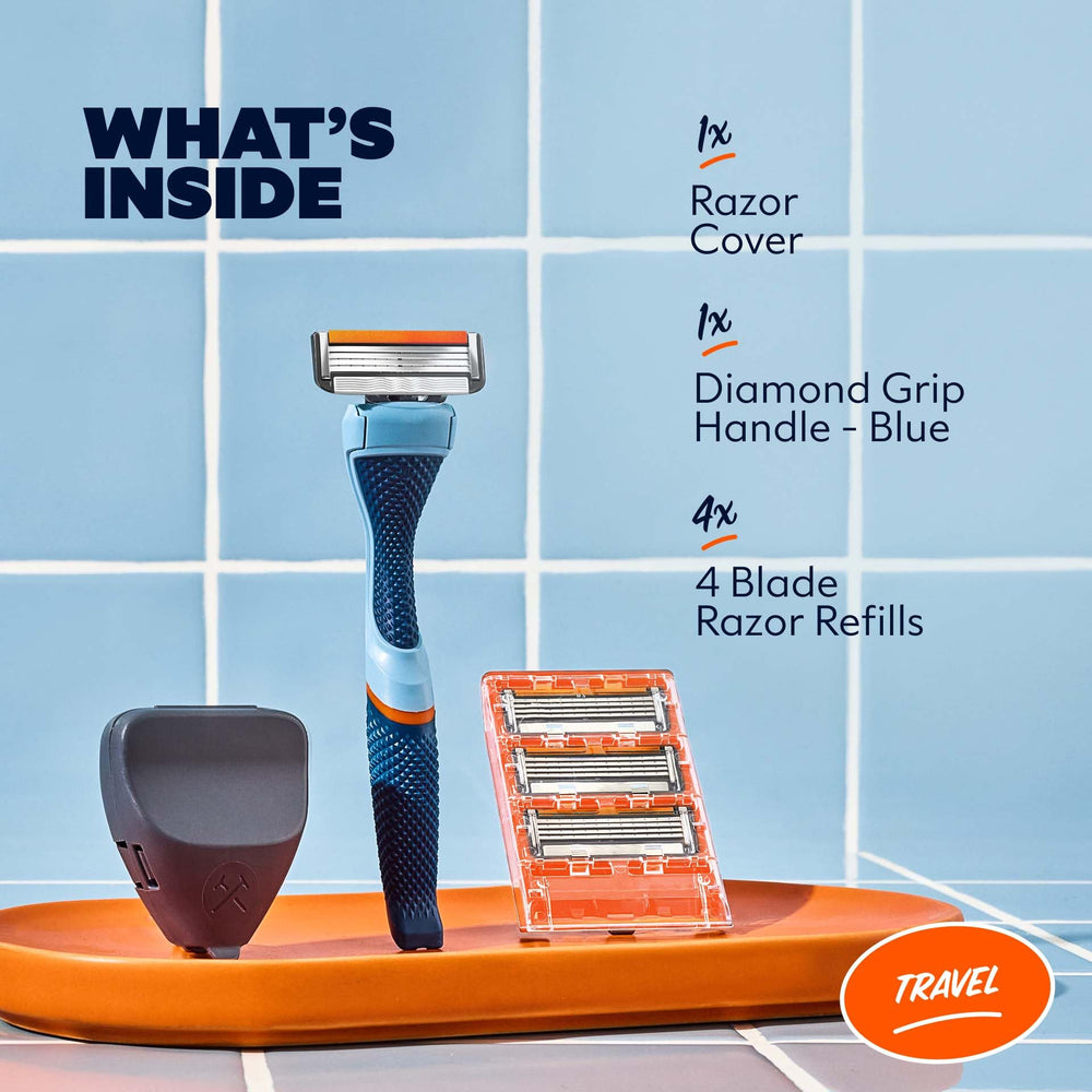 Dollar Shave Club Swift Rinse blades four-pack for easy rinsing through thick hair