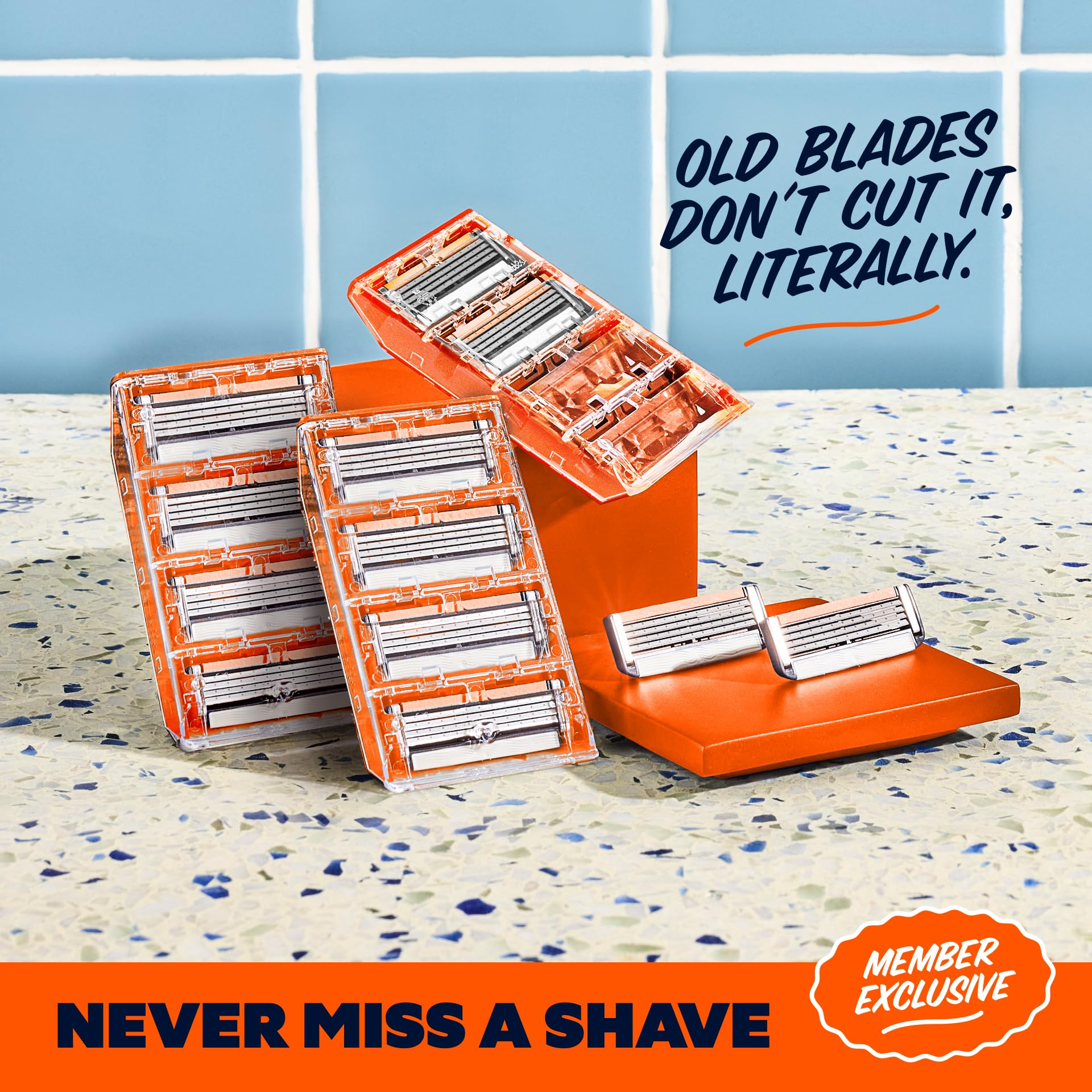 Grey razor cover enhances travel protection and blade safety.