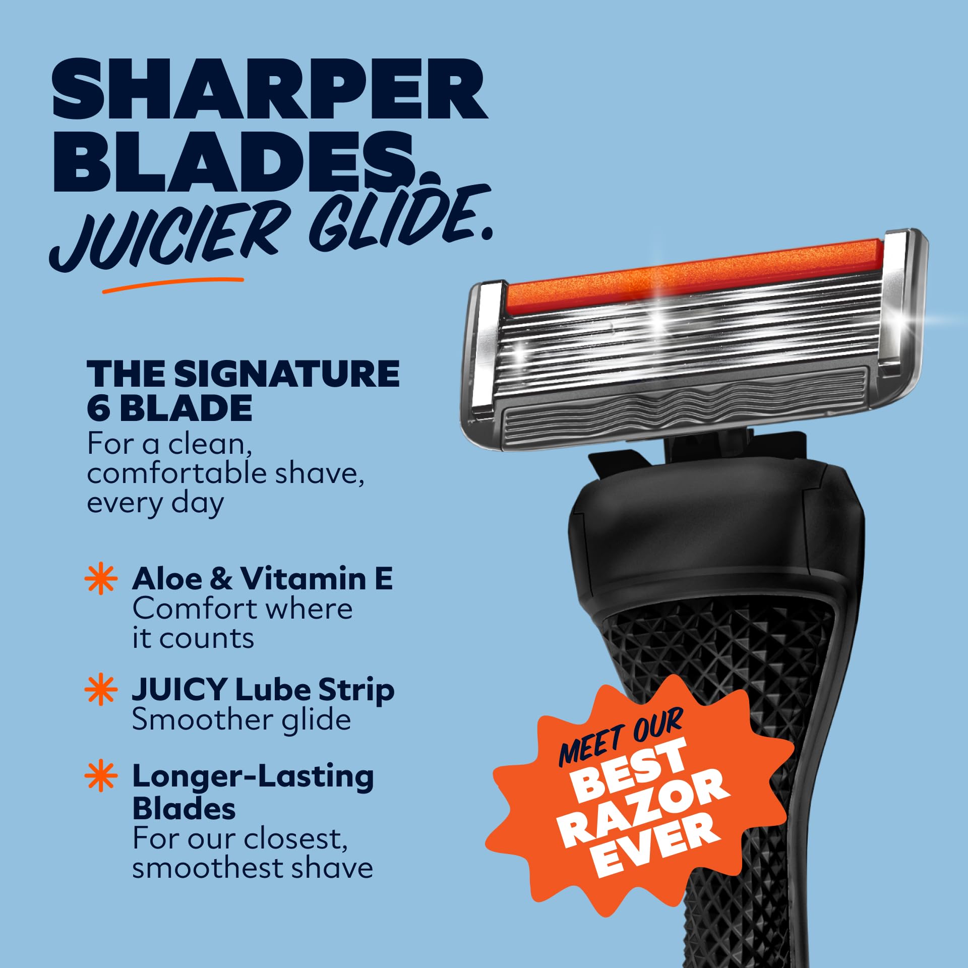 Dollar Shave Club Travel Set six blades for a close, comfortable shave