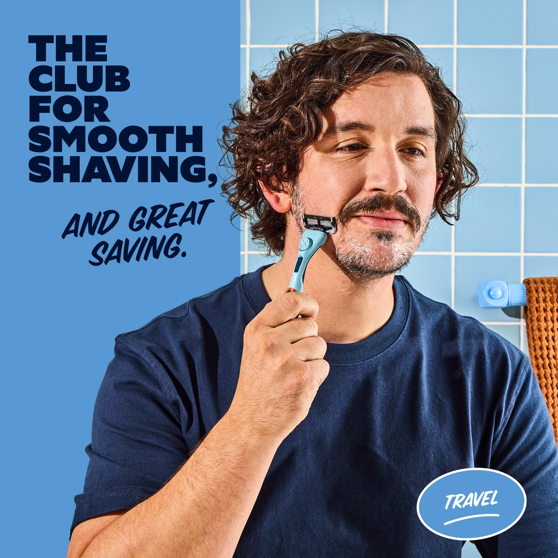 Dollar Shave Club precision trimmer for hard-to-reach areas.