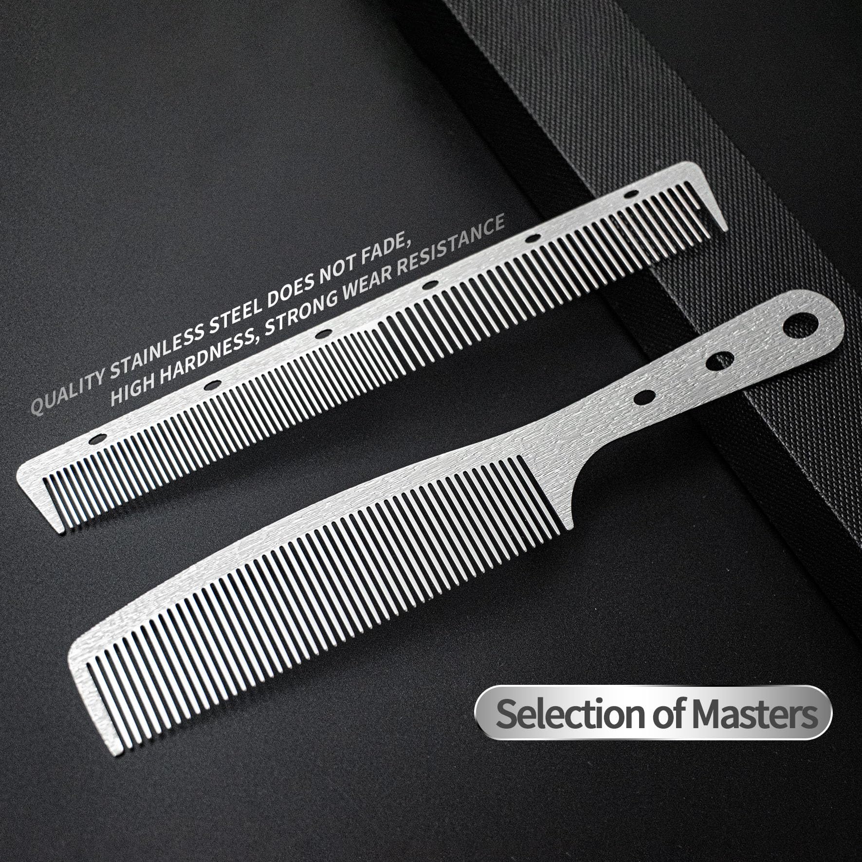 Dolmifapro fine-tooth metal comb for precise parting and smoother hair.