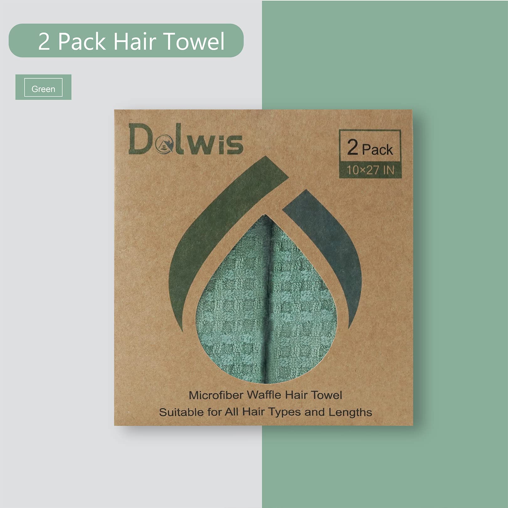 Dolwis empaque de dos unidades en color verde, regalo práctico.