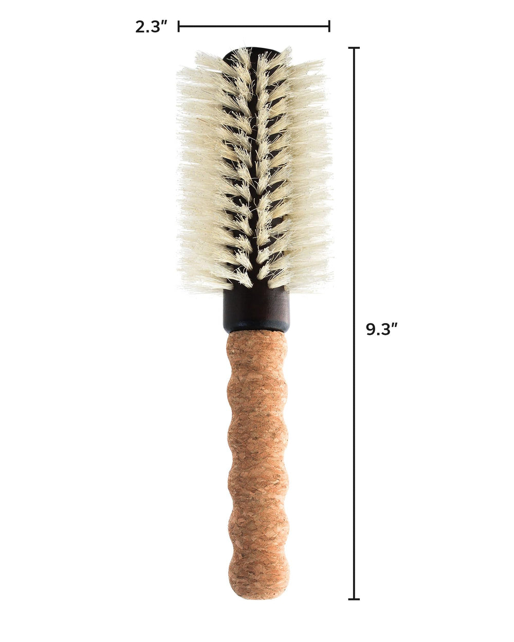 Dom Dom detangling round brush blends boar and nylon for smooth detangling on all textures.