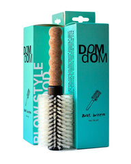 Dom Dom nylon-boar round brush 2.3-inch smooths hair for fast blowouts.