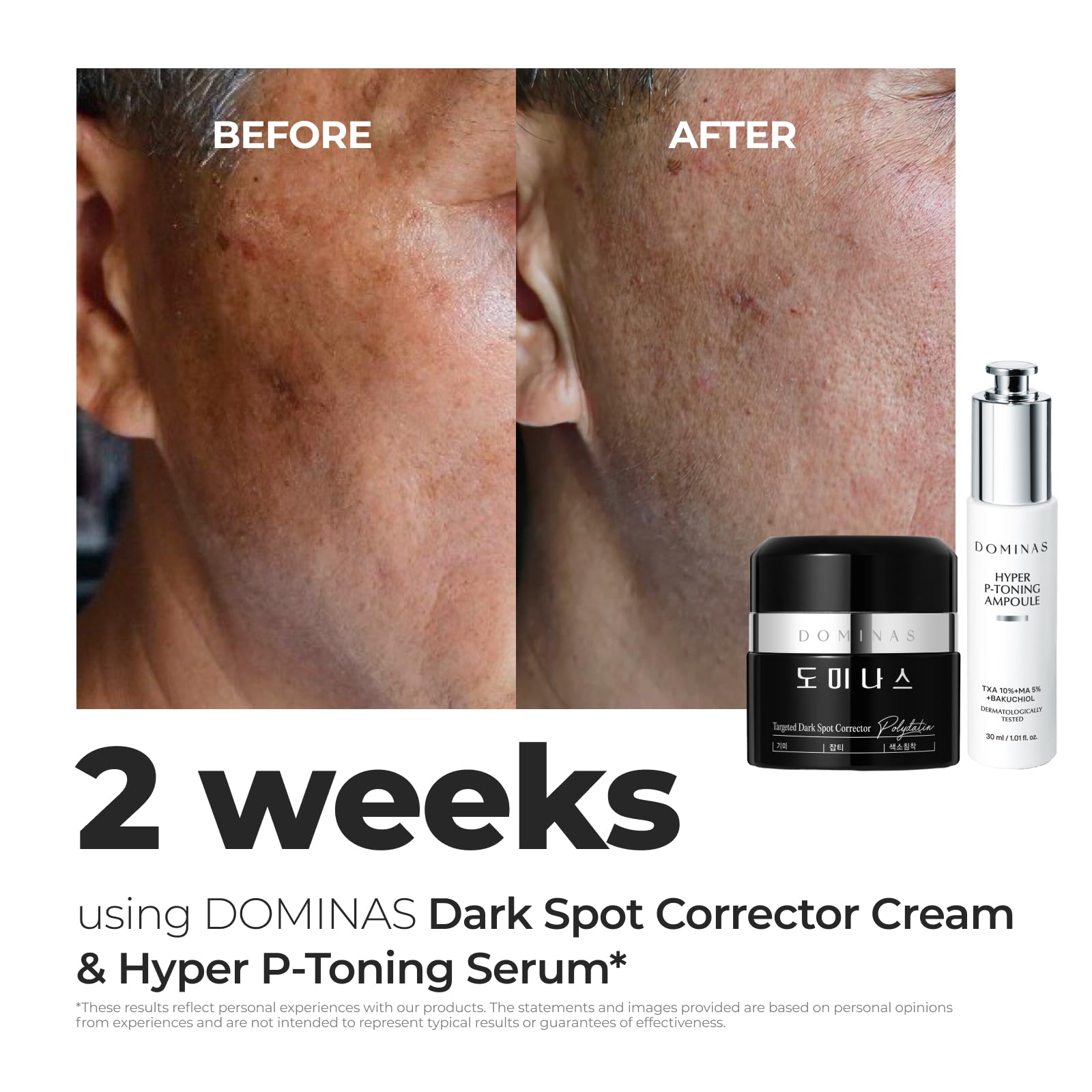 Hands warming DOMINAS cream in a two-step routine enhances absorption