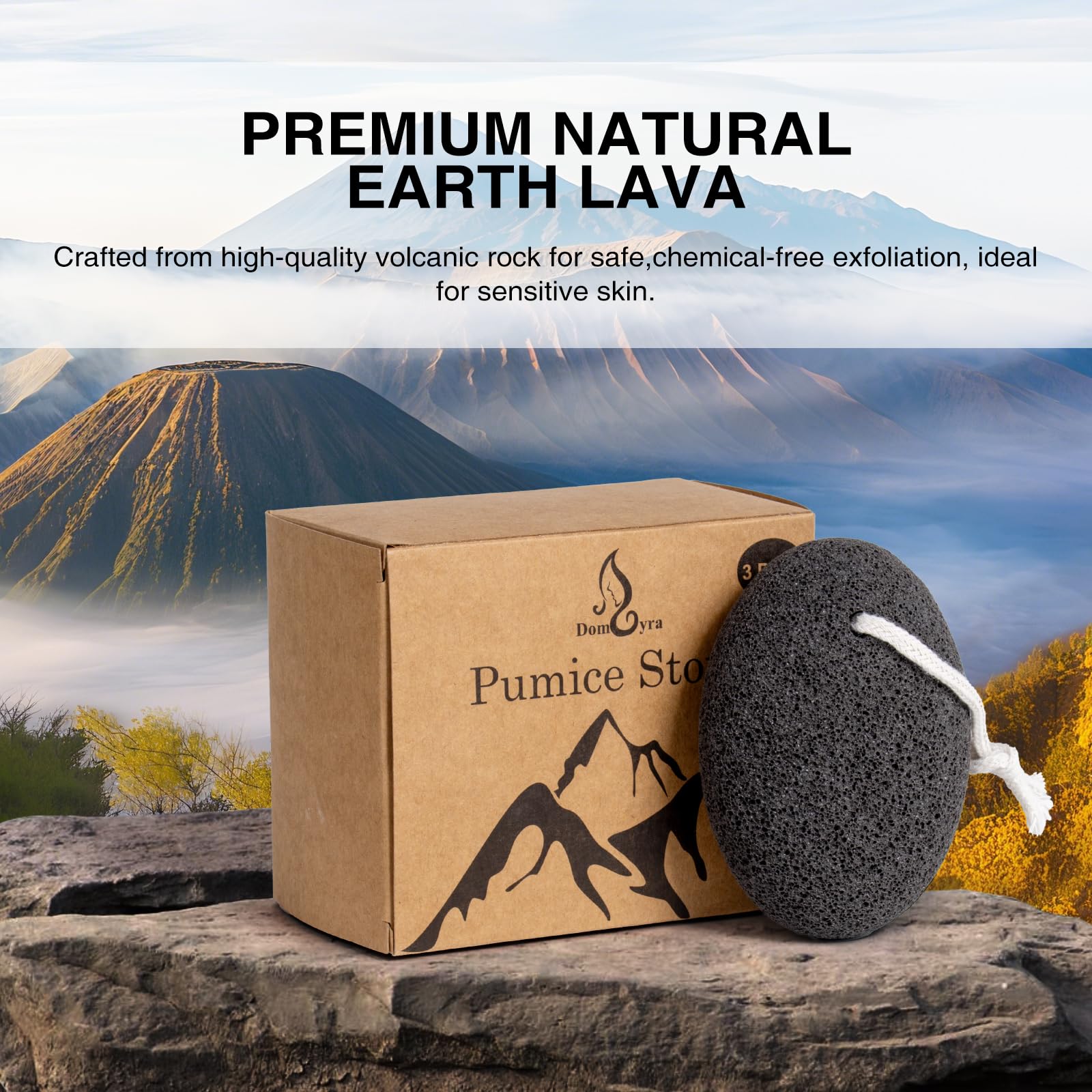 DOMLYRA pumice stone care for cracked heel to achieve smoother skin