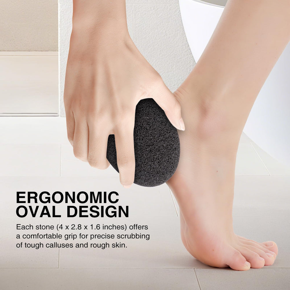 DOMLYRA pumice stone ergonomic handle enables precise scrubbing on tough areas