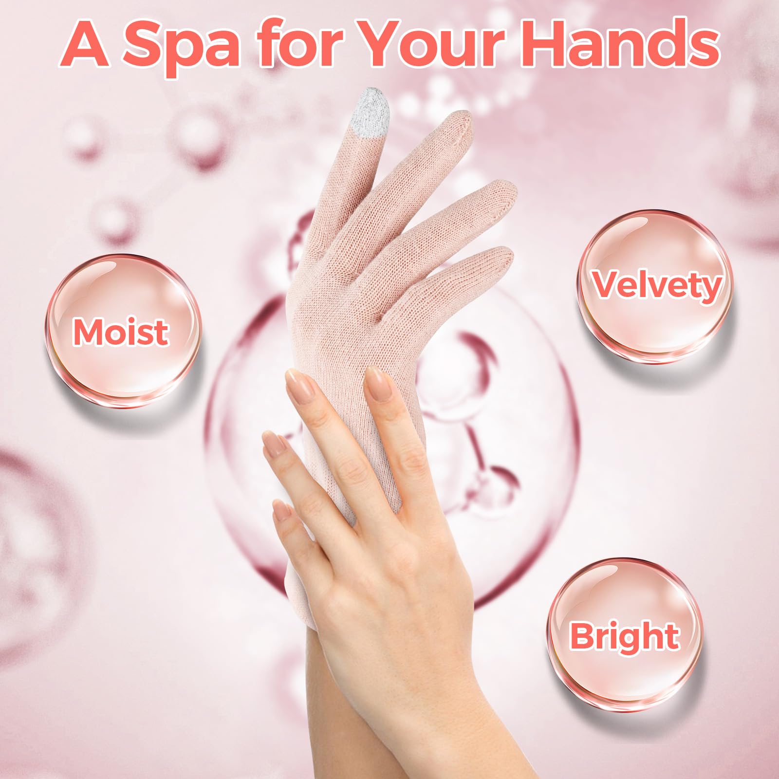 Donfri seamless-knit gloves provide gentle comfort for sensitive skin