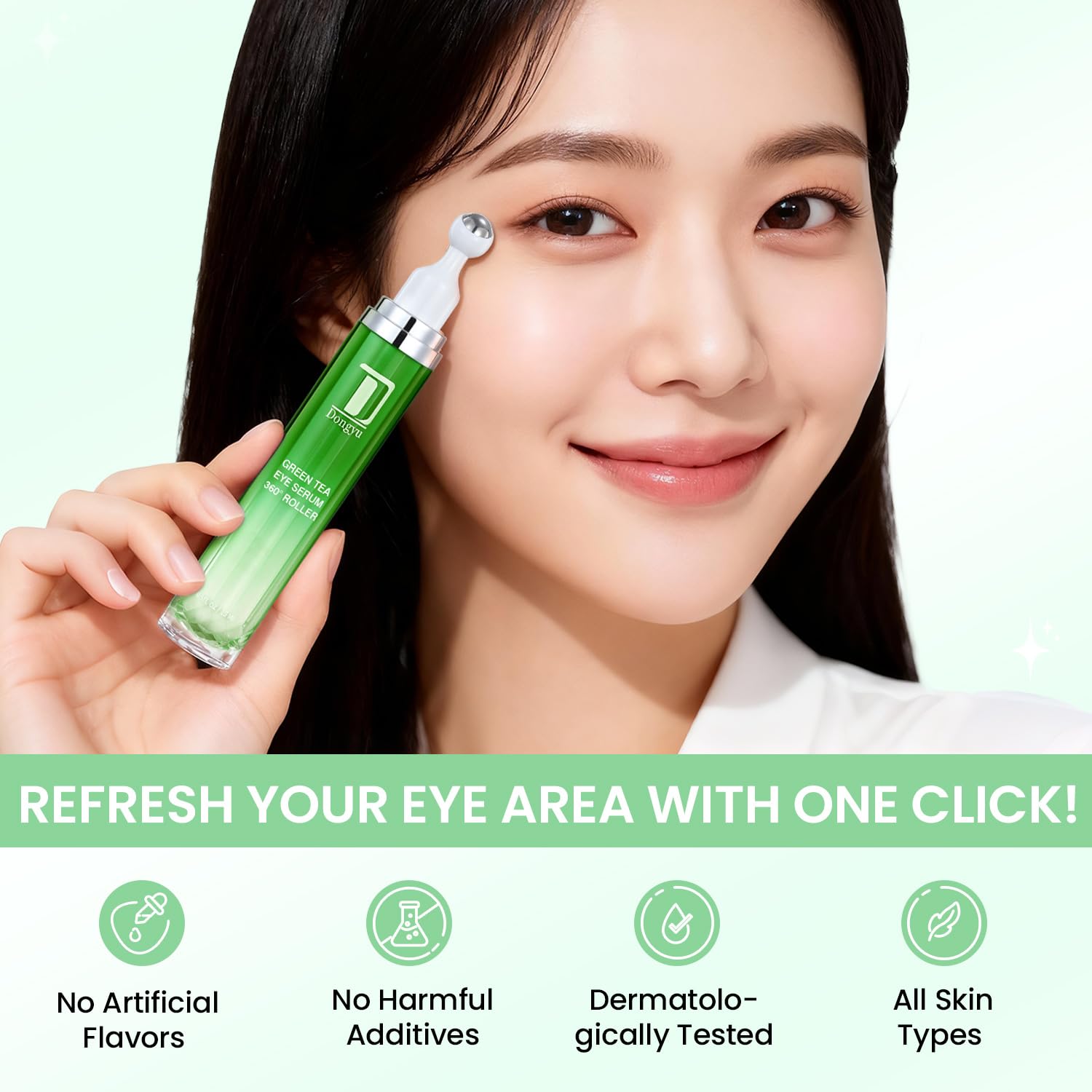 Envase verde de Dongyu, diseño compacto y práctico