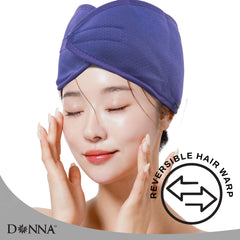 Donna envoltura de seda para cabello negro, peinado suave