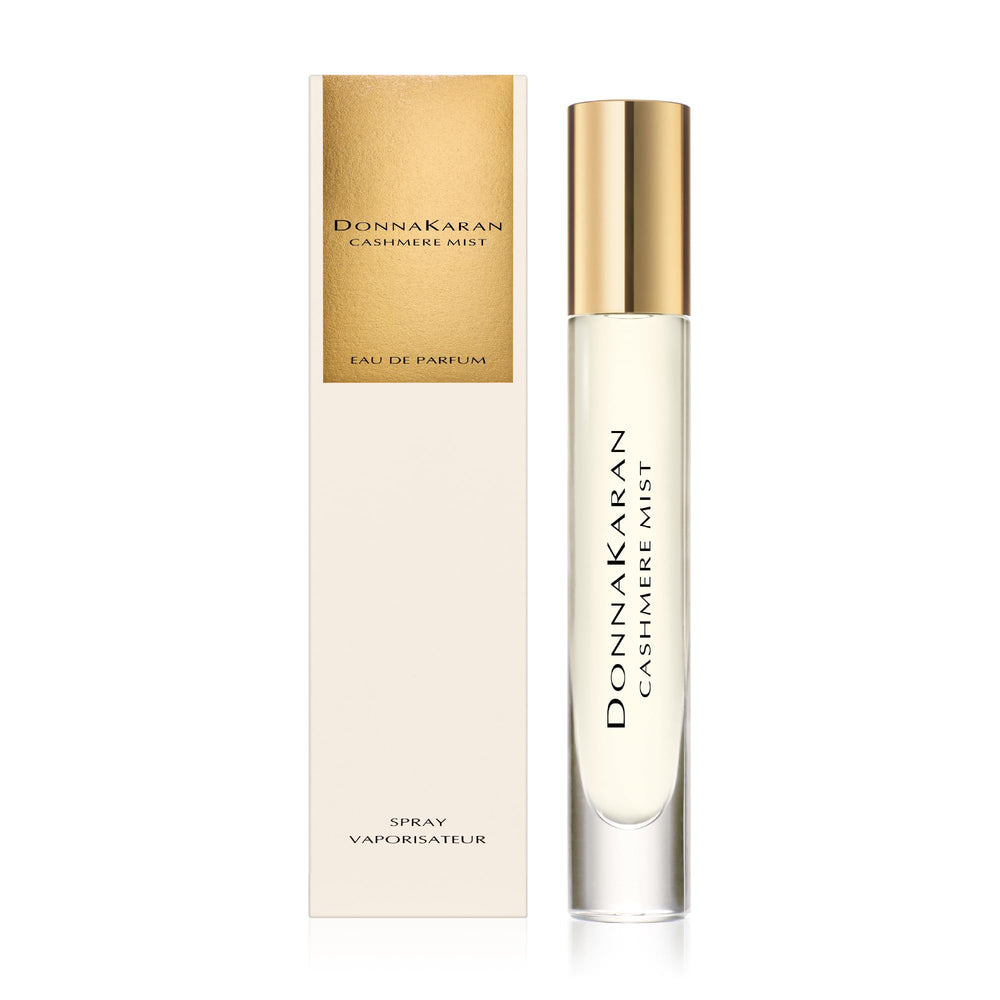 Donna Karan Cashmere Mist bottle close-up showing sleek design for daily luxury