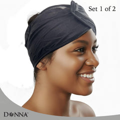 Donna mesh wrap two-piece set for versatile daily styling.