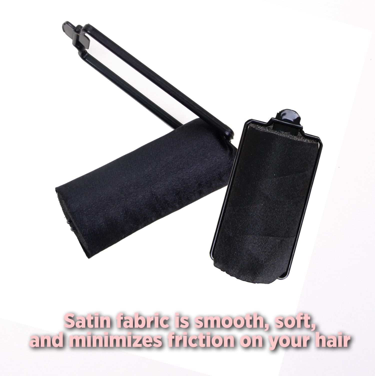 Donna Silky Satin Foam Rollers with soft foam core for comfortable curling.