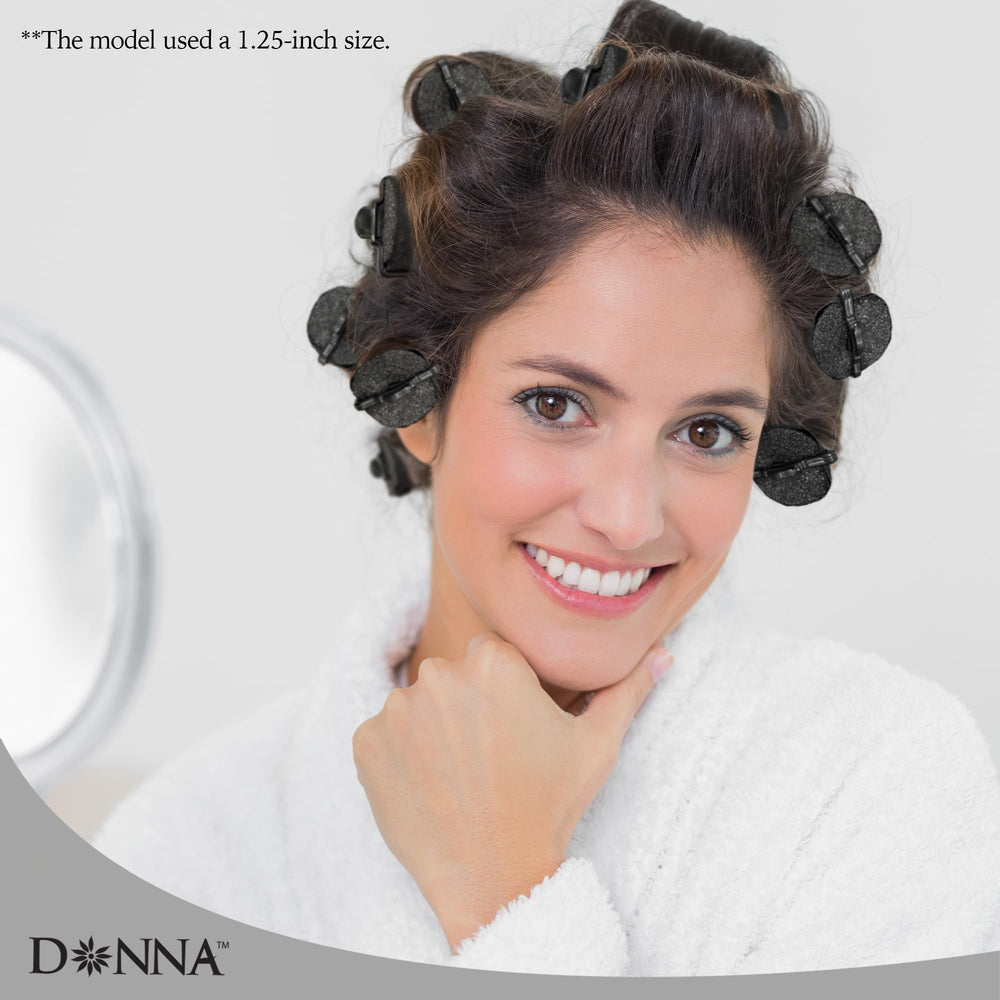 Donna Silky Satin Roller set enables versatile heatless styling for curls.