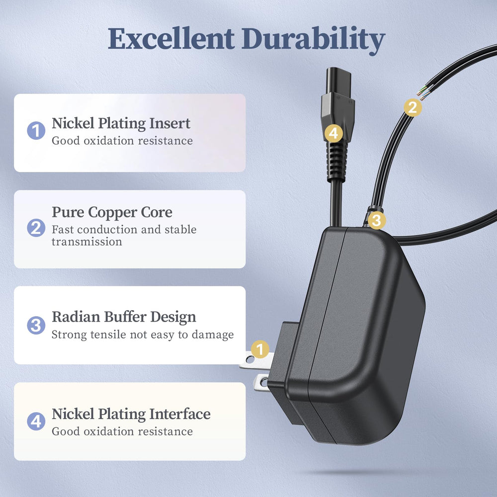 DONYOIE 6ft power cable keeps Skull Shaver within reach for seamless grooming.
